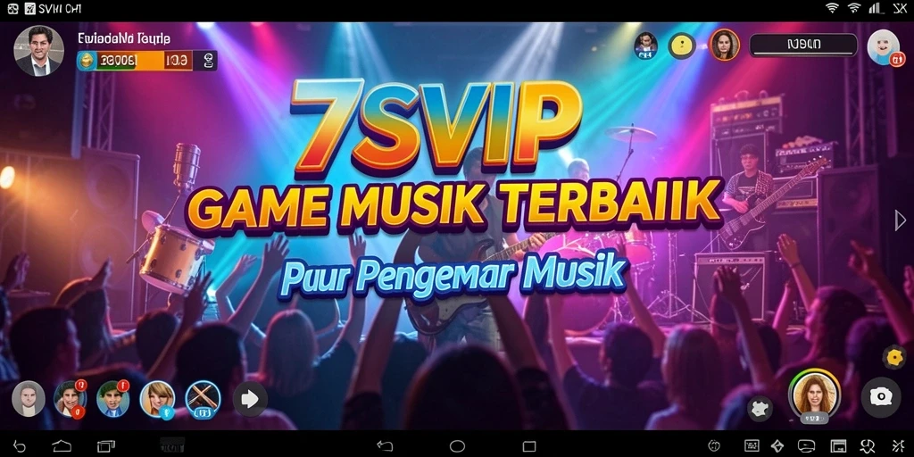 Screenshot utama 7SVIP menampilkan momen seru saat bermain musik.