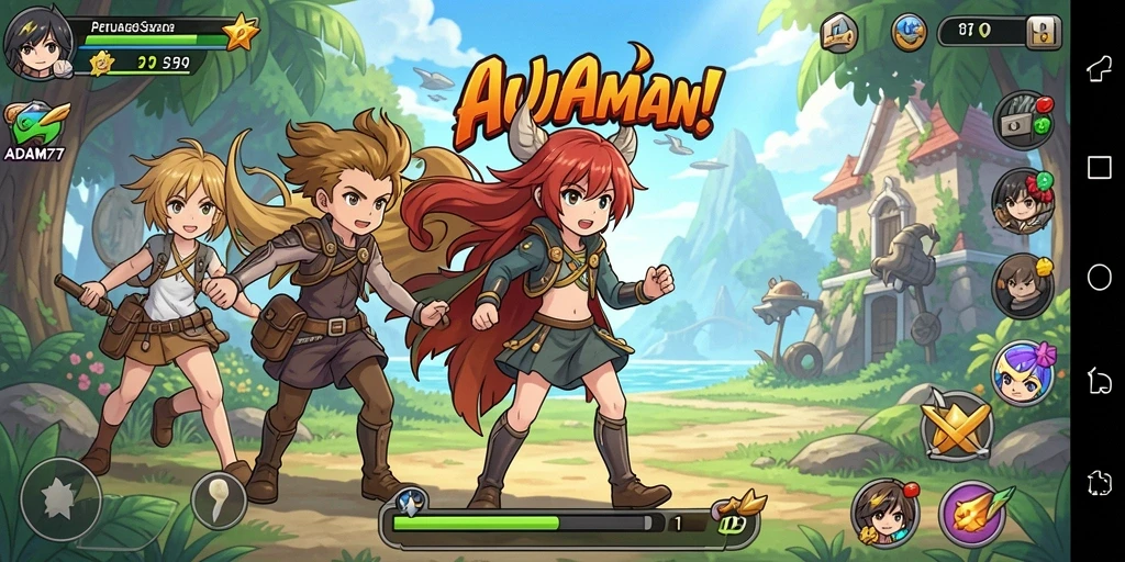 Gameplay menarik dengan karakter Anime favorit yang beraksi.