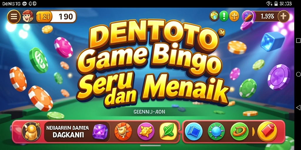 Screenshot gameplay DENTOTO yang menampilkan suasana Bingo yang menyenangkan.