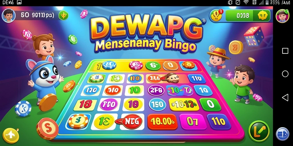 Tampilan gameplay DEWAPG yang mengasyikkan dengan kartu Bingo.