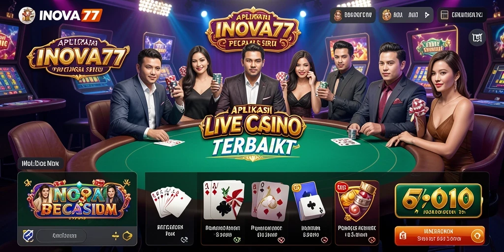 Tampilan gameplay seru di aplikasi Live Casino INOVA77.