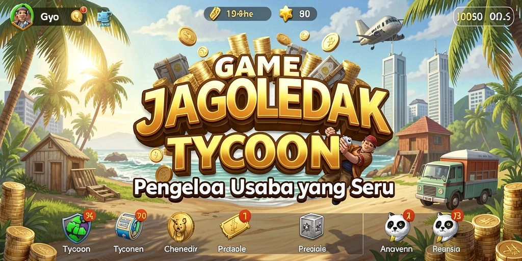 Screenshot gameplay JAGOLEDAK menampilkan pengelolaan usaha yang seru dan menantang.