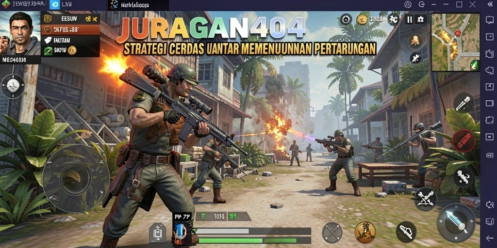 Gameplay menegangkan dalam JURAGAN404 dengan berbagai strategi yang diterapkan.