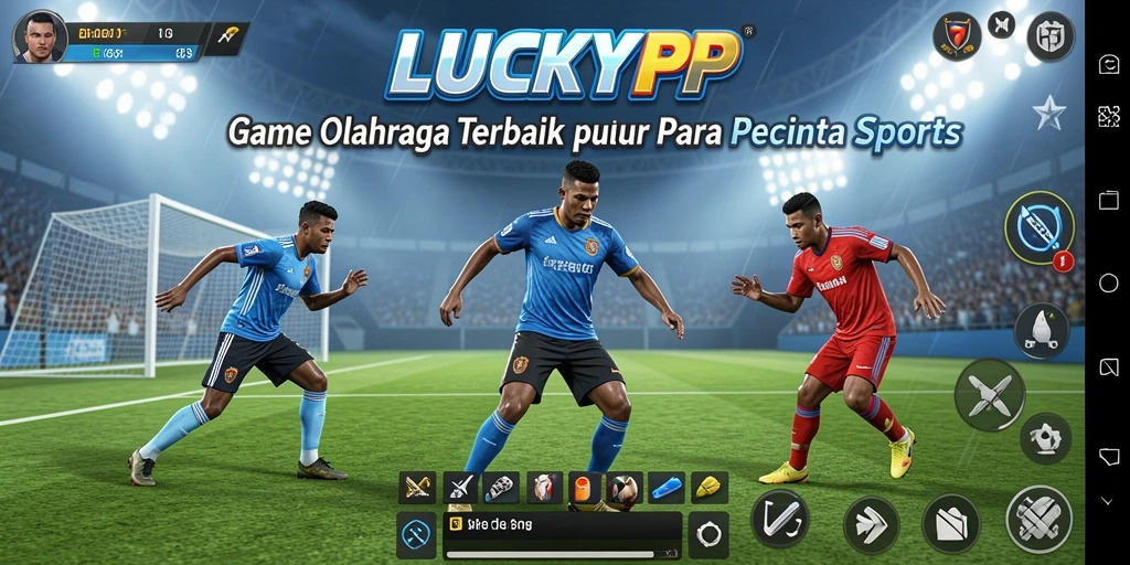 Tampilan gameplay seru LUCKYRP dalam mode olahraga yang kompetitif.
