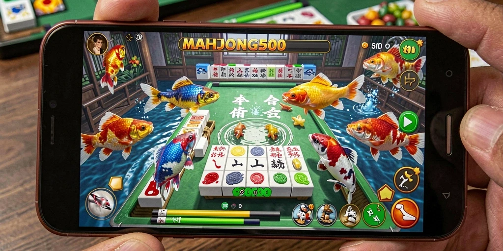 Tampilan memukau dari gameplay Tembak Ikan MAHJONG500 yang menantang.