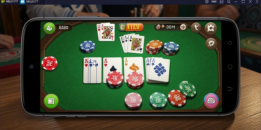 Tampilan gameplay seru di MELODY77 dengan teman-teman.