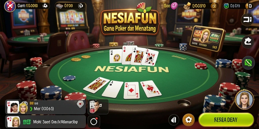 Tampilan utama gameplay NESIAFUN yang mendebarkan dan interaktif.