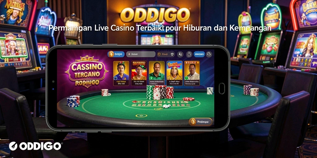 Screenshot gameplay ODDIGO menunjukkan aksi live dealer yang menegangkan.