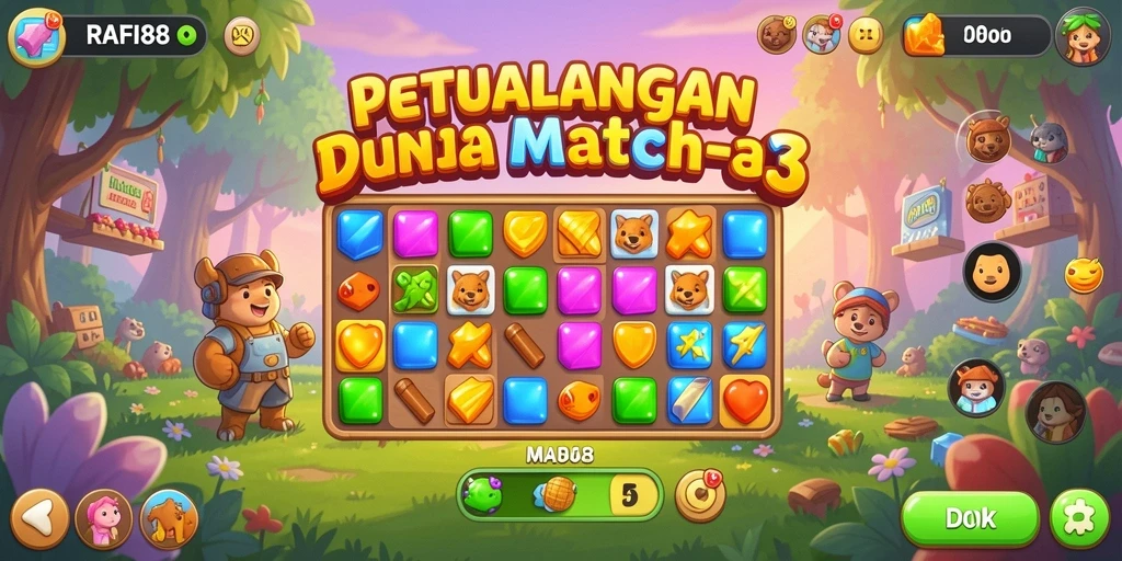 Tampilan gameplay RAFI88 yang penuh warna dan menarik.