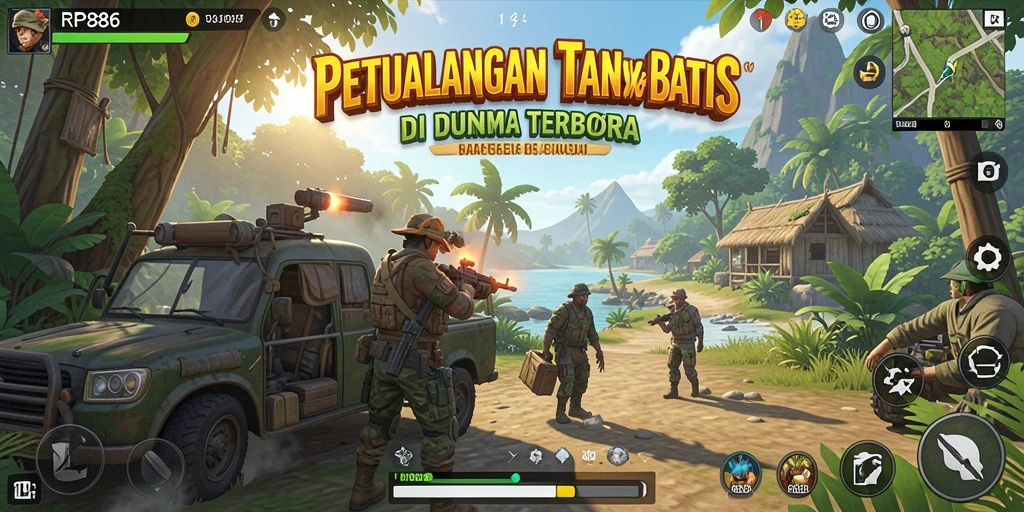 Tangkapan layar menampilkan aksi mendebarkan dalam dunia terbuka.