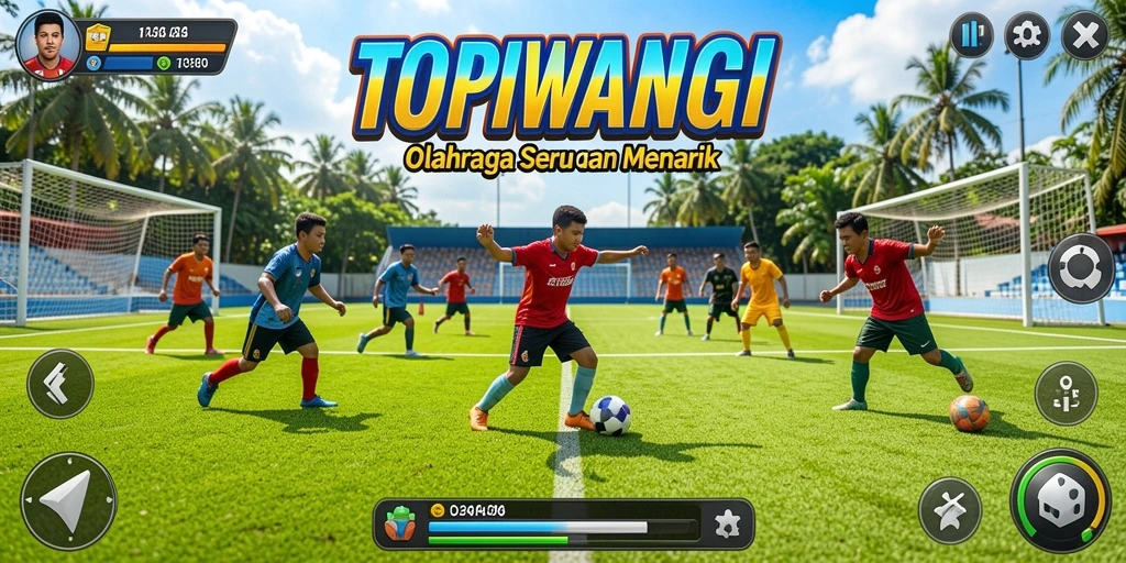 Tampilan seru dari gameplay olahraga di TOPIWANGI.
