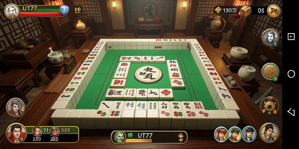 Tampilan gameplay Mahjong yang menantang dan menarik di UT77.